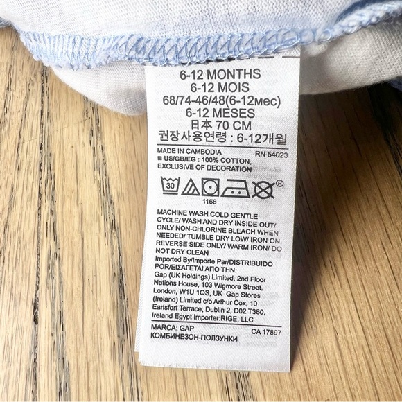 Baby Gap Baby Palm Tree Graphic Shorty One Piece Size 6-12 Months - Picture 9 of 9